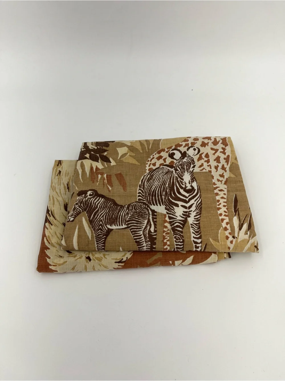 Vintage King Size Jungle safari Pillow Case 0826 Set animal brown monotone